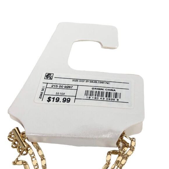 NEW SUGARFIX by BaubleBar Layered Y Chain Necklace Y Drop Gold Color - Picture 5 of 8